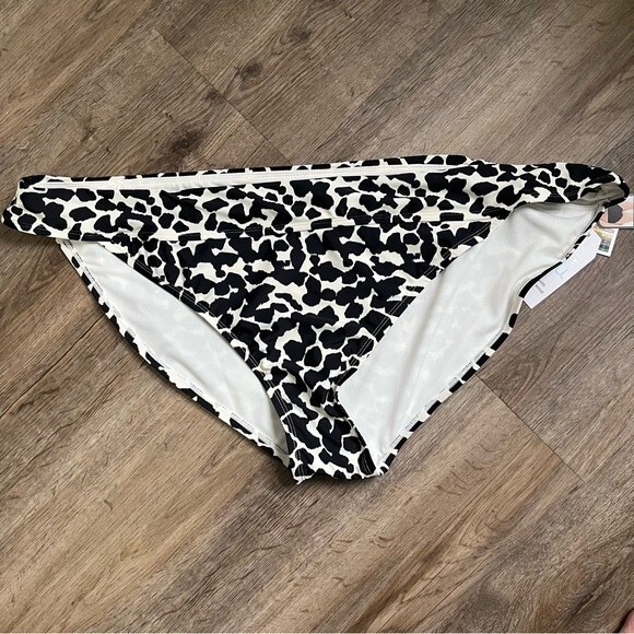 Time And Tru Black and White Mid Rise Bikini Swim Bottom Women’s Plus Size 3X - Picture 5 of 8